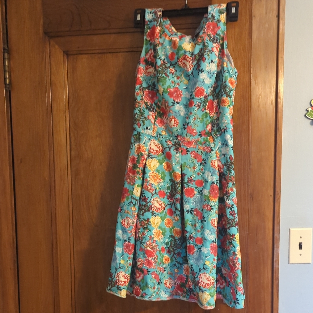 Two Blue Floral Dress from Poland